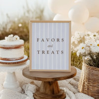Modern Vintage Blue Pinstripe Favours & Treats