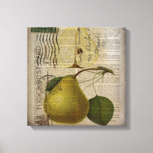 modern Vintage Botanical Print fruit pear