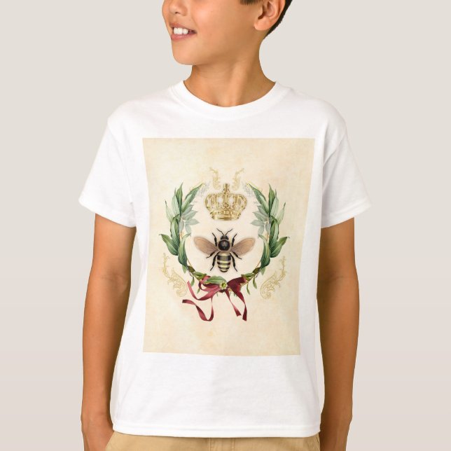 Modern Vintage Botanical Queen Bee T-Shirt (Front)