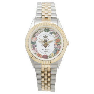 MODERN VINTAGE BOTANICAL QUEEN BEE WATCH