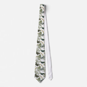 modern vintage butterflies and dragonflies tie