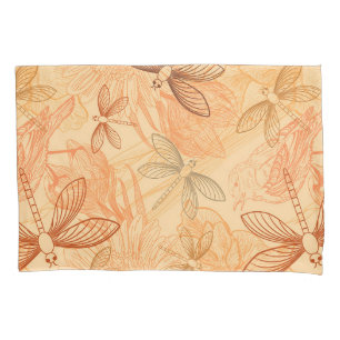 modern vintage butterflies pillowcase