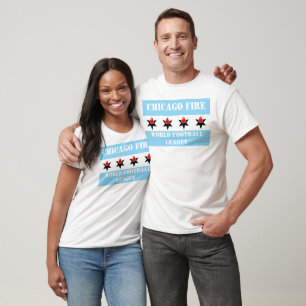 Modern Vintage Chicago Fire Flag Shirt