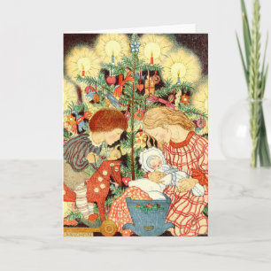 Modern Vintage Christmas Card   Christmas Tree