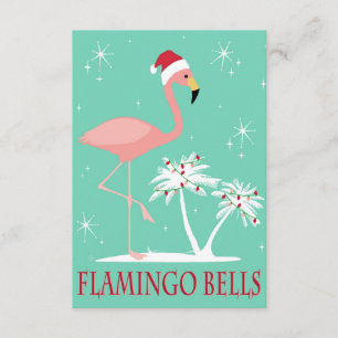 MODERN VINTAGE CHRISTMAS FLAMINGO INVITATION
