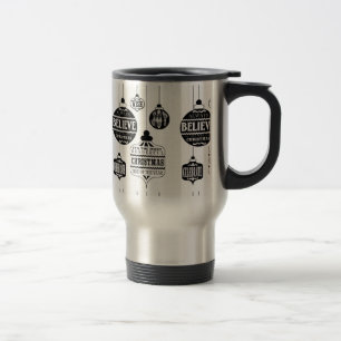 modern vintage Christmas ornaments Travel Mug