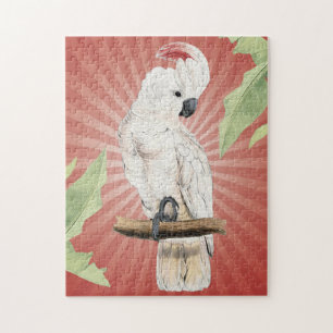 modern vintage cockatoo jigsaw puzzle