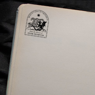 Modern Vintage Dragon Warrior From the Library Of  Rubber Stamp