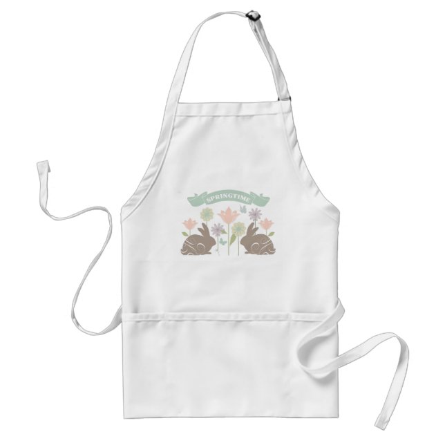 Modern vintage Easter bunny Standard Apron (Front)