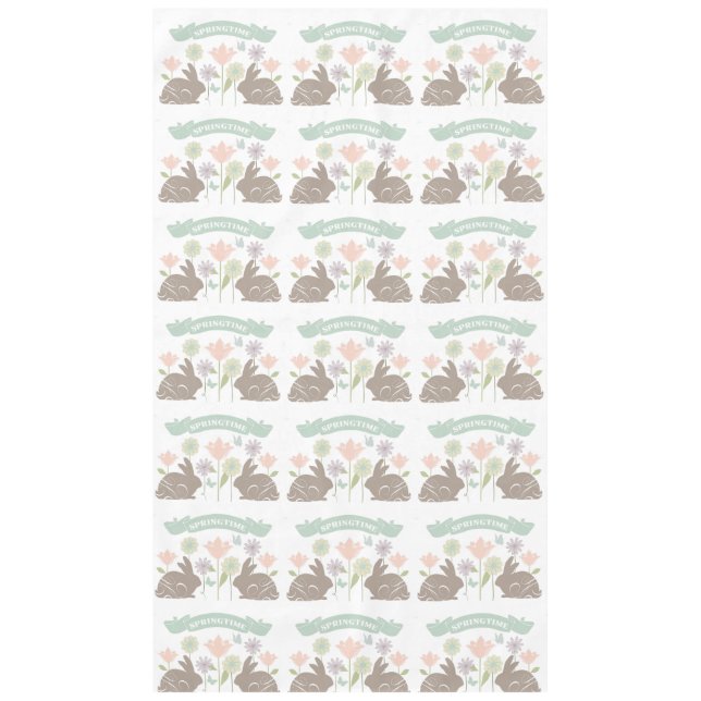 Modern vintage Easter bunny Tablecloth (Front)