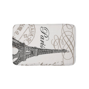 modern vintage Eiffel Tower Bath Mat