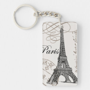 modern vintage Eiffel Tower Key Ring