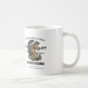 modern vintage fall squirrel coffee mug