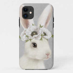 modern vintage farmhouse white rabbit iPhone 11 case