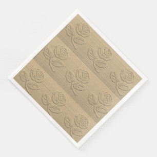 Modern Vintage Floral Paper Dinner Napkins