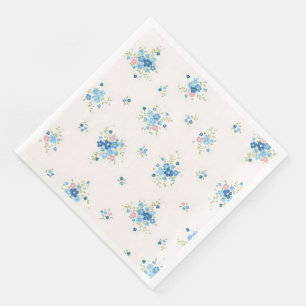 Modern Vintage Floral Paper Dinner Napkins