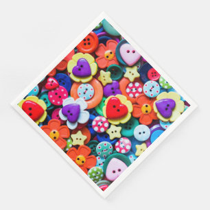 Modern Vintage Floral Paper Dinner Napkins