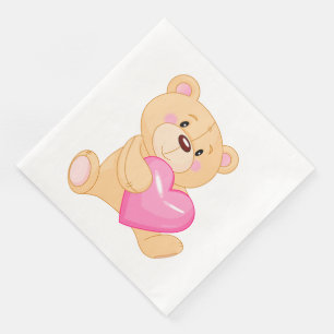 Modern Vintage Floral Paper Dinner Napkins