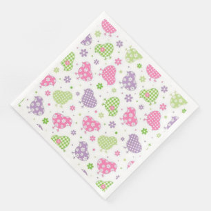 Modern Vintage Floral Paper Dinner Napkins