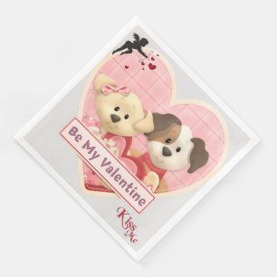 Modern Vintage Floral Paper Dinner Napkins