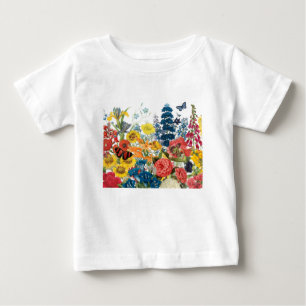 modern vintage flowers baby T-Shirt