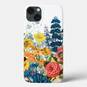 modern vintage flowers iPhone 13 case