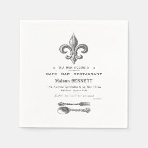 MODERN VINTAGE FRENCH BISTRO NAPKIN