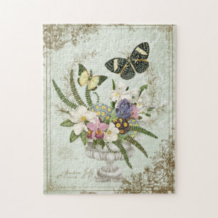 MODERN VINTAGE FRENCH BUTTERFLY PUZZLE