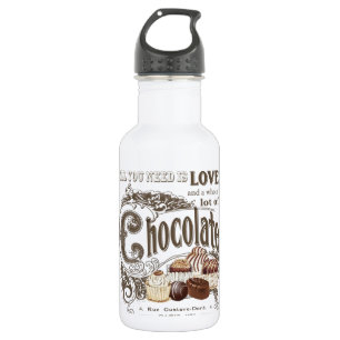 modern vintage french chocolates 532 ml water bottle