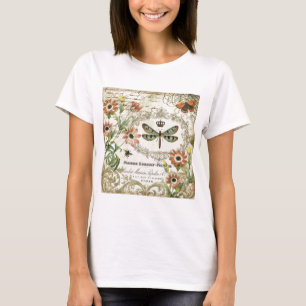 Modern Vintage French Dragonfly T-Shirt