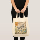 modern vintage french dragonfly tote bag (Front (Product))