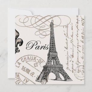 modern vintage french Eiffel Tower