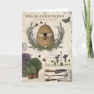 Modern Vintage French Farmhouse Bee Card