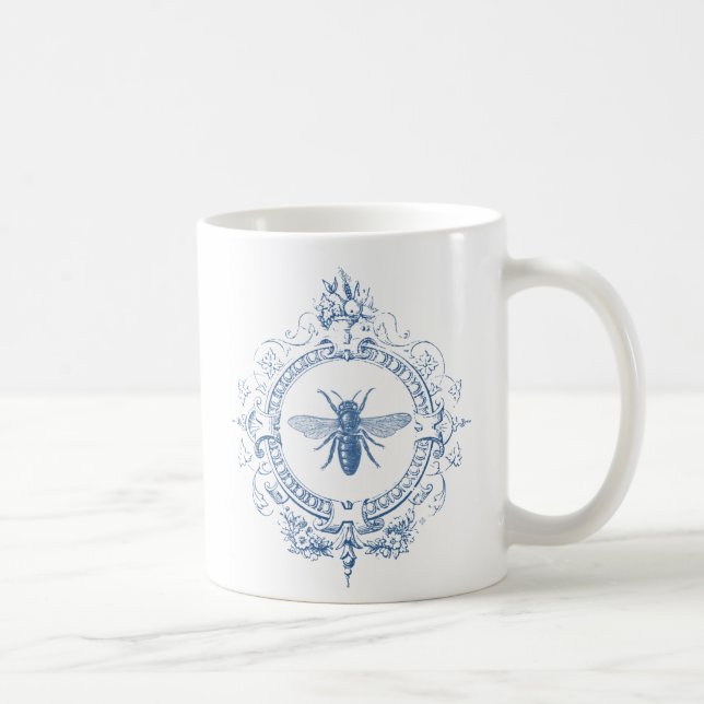 Modern Vintage French farmhouse bee Coffee Mug (Right)
