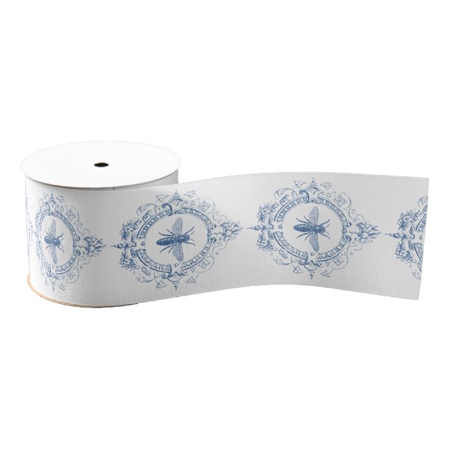 modern vintage french farmhouse bee grosgrain ribbon (Spool)