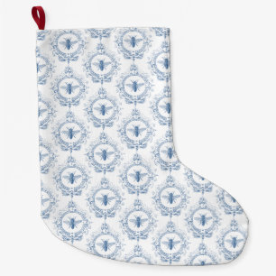 modern vintage french farmhouse bee large christmas stocking