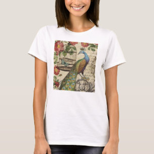 modern vintage french peacock T-Shirt