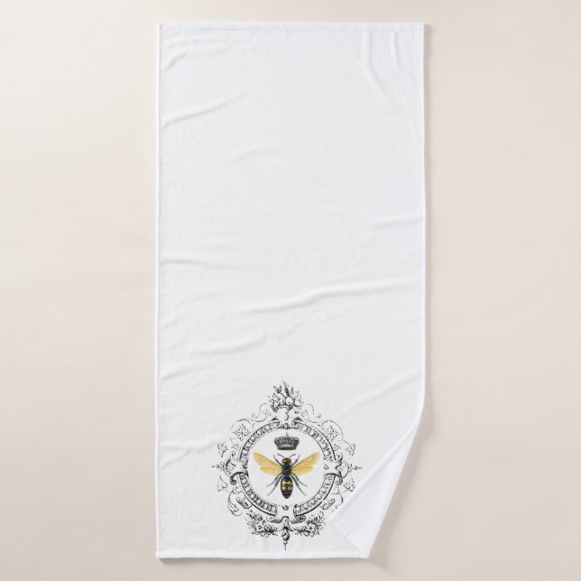 MODERN VINTAGE french queen bee Bath Towel (Bath Towel)