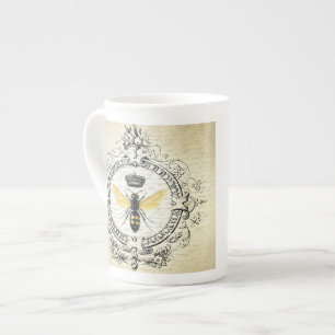 modern vintage french queen bee bone china mug