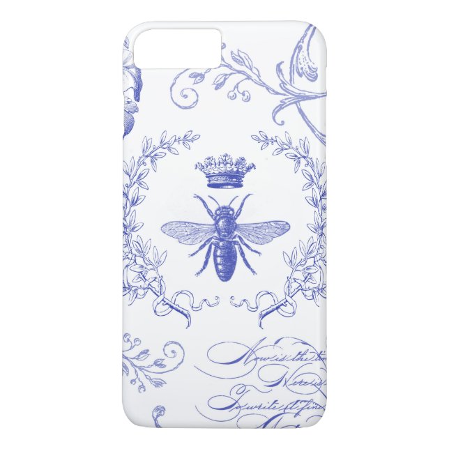 modern vintage french queen bee iphone case (Back)