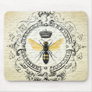 Modern vintage french queen bee mouse mat