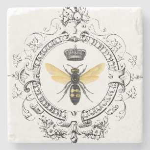 MODERN VINTAGE french queen bee Stone Coaster