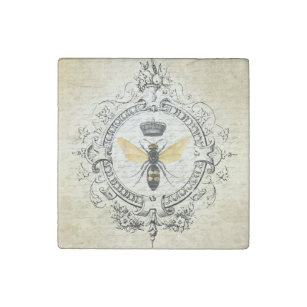 modern vintage french queen bee stone magnet