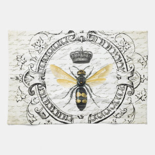 MODERN VINTAGE french queen bee Tea Towel