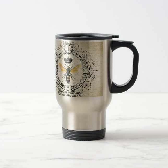 MODERN VINTAGE french queen bee Travel Mug (Right)