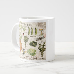 modern vintage french vegetable garden large coffee mug