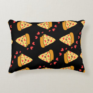 Modern vintage funny pizza pattern cheese retro decorative cushion