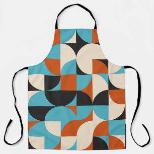Modern Vintage: Geometric Retro Shapes. Apron