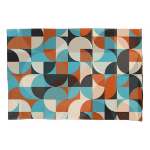 Modern Vintage: Geometric Retro Shapes. Pillowcase