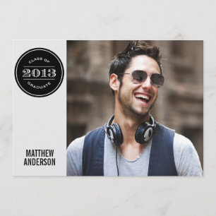 MODERN VINTAGE   GRADUATION INVITATION